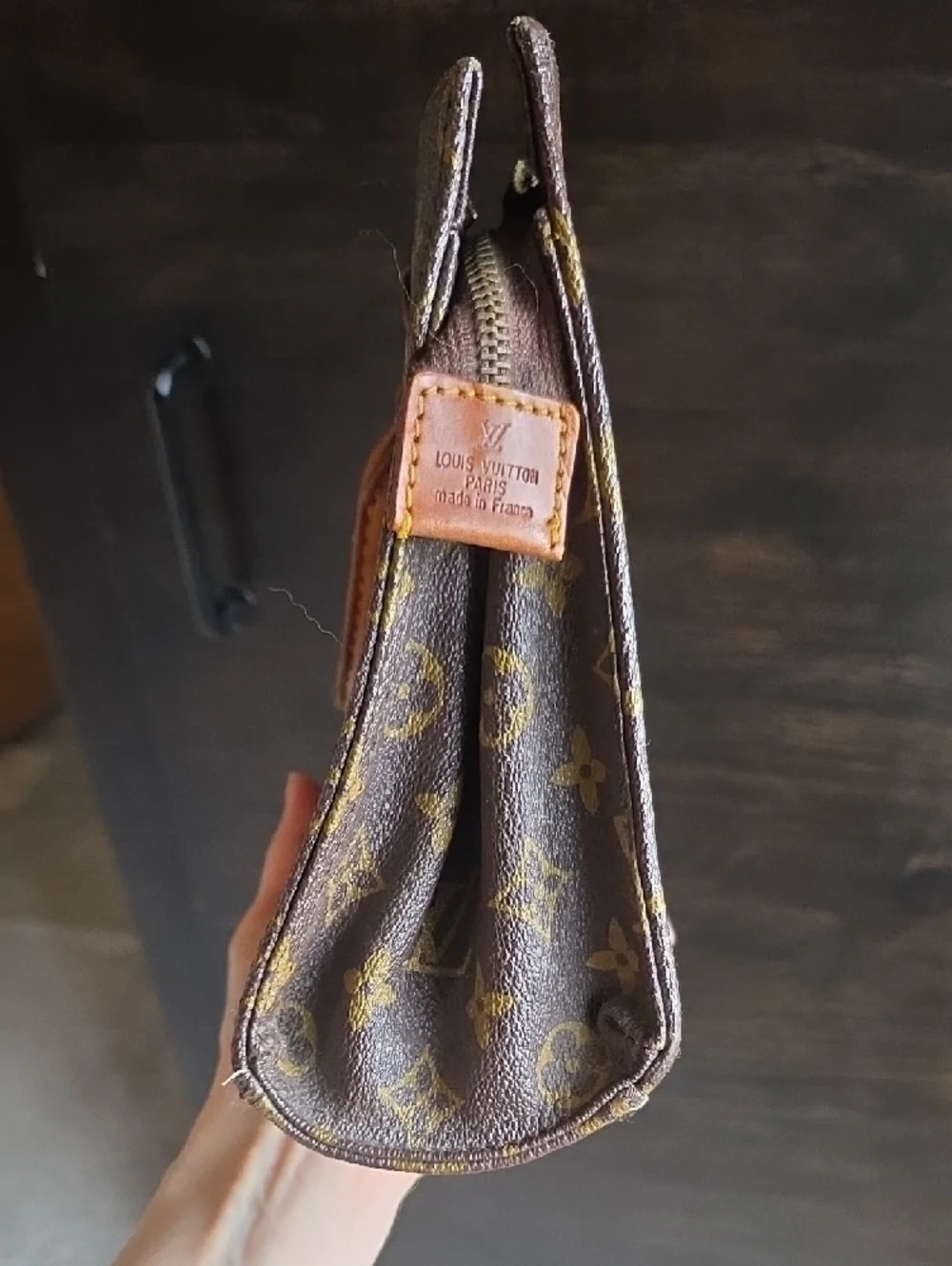 Louis Vuitton Monogram Canvas Briefcase with Tan Leather Trim - Picture 3 of 15